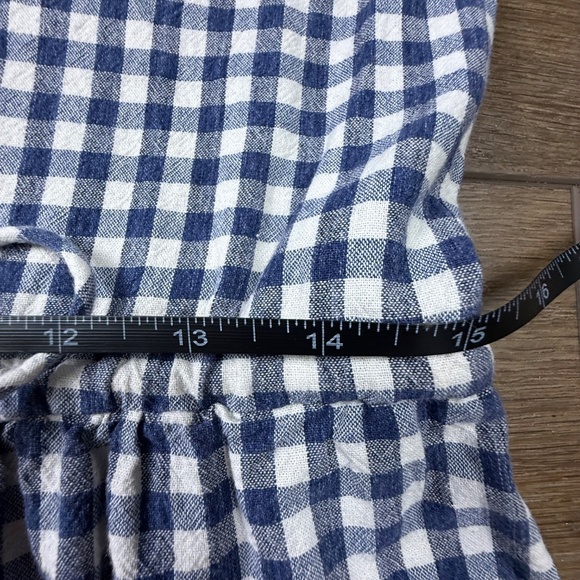 Anthropologie The Podolls Gingham Short Sleeve Shirt Dress, Tie Front, Size XS - Picture 3 of 13